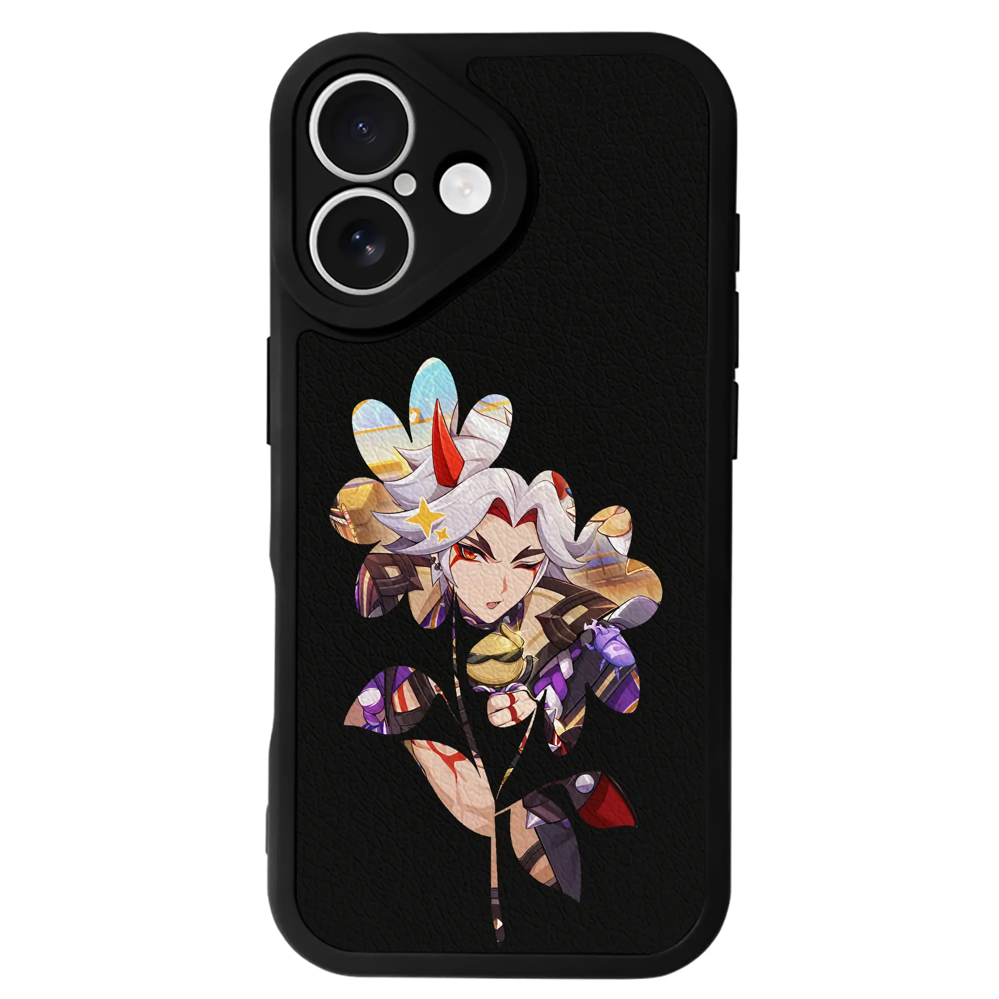 原 神 グッズ 荒瀧 一 斗 - IPhone 16シリーズ対応 ・ シリコンスマホケース ・ レザー調 ・ 高精度フィット ・ 耐衝撃 ・ ワイヤレス充電対応 ・ 精密カット